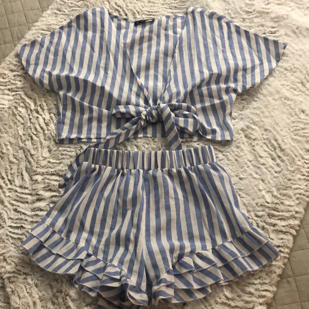 Two Piece Striped Set